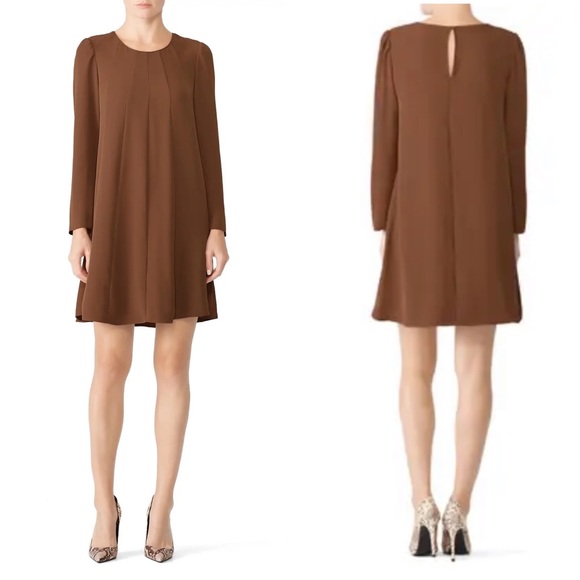 Amanda Uprichard Dresses & Skirts - Amanda Uprichard Brown Wendy Puff Sleeve Dress Med